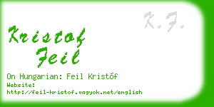 kristof feil business card